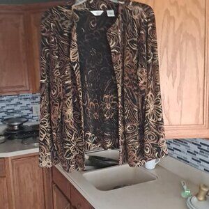 LAURA ASHLEY  PETITES WOMENS 2 PICE TOP SIZE  PL